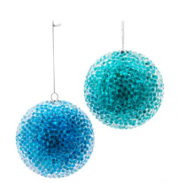 BALLS 90MM BEAD LT BLUE TEAL DNO