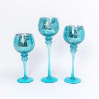 GLASS CANDLE HOLDER SM MD LG 3/S