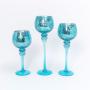 GLASS CANDLE HOLDER SM MD LG 3/S