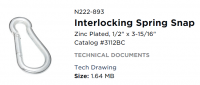 SNAP SPRING 1/2 X 3 15/16"ZINC