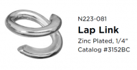 LINK LAP 1/4" WIRE ZINC