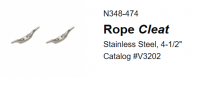 CLEAT ROPE 4 1/2" ST.STEEL