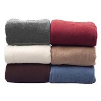 BLANKET REVER. PLUSH F/Q BLK/GR