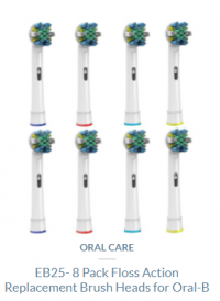 BRUSH REPLACE ORAL B 8PK