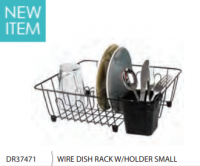 DRAINER DISH WIRE SMALL BLK