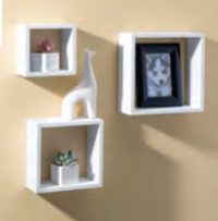 CUBES FLOATING WALL 3PC WHT