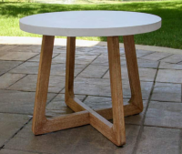 OUT TABLE RND ACCENT 20"IVORY