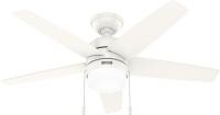 FAN CEILING 44" WHT/OAK BLADES