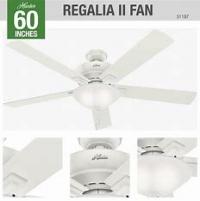 FAN CEILING 60" WHITE PULL CHAIN