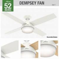 FAN CEILING 52" DEMPSEY WHT/OAK