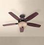 FAN CEILING 52" DLX BLK W/LT