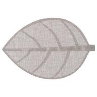 PLACEMAT LEAF 50X33 LT GREY