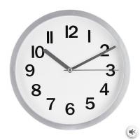 CLOCK WALL 9" WHT D/C