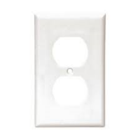 PLATE OUTLET 1G DUP WHT BOX