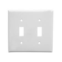 PLATE SWITCH 2GANG WHITE