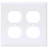 PLATE OUTLET 2G DUP WHT BOX
