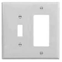 PLATE SWITCH/DECOR 2G COMBO WHT