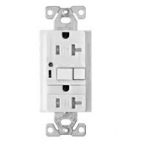 OUTLET 20A GFCI TR SELF TEST WH