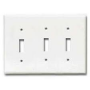 PLATE SWITCH 3GANG WHITE