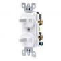 SWITCH DUPLEX SGL QUIET WHITE