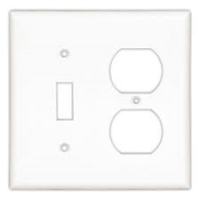 PLATE COMBO 2GANG WHITE