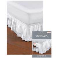 RUFFLE BED EYELET T/F WHT/BEIGE