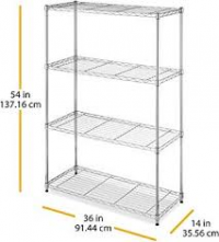 SHELVING 4 TIER SUPREME CHROME