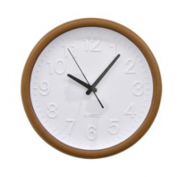 CLOCK WALL ROUND WOOD