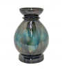 VASE TALL BROWN /BLUE