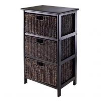 RACK STORAGE 3 BASKET BLK