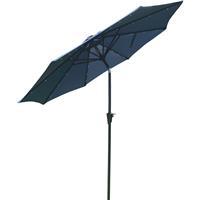 UMBRELLA 9'CRANK BLU W/SOLAR LED