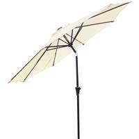 UMBRELLA 9'CRANK CRM W/SOLAR LED