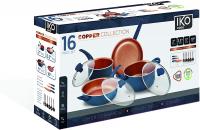 COOKWARE COPPER 16PC BLUE