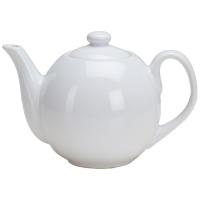 TEAPOT W/INFUSER LILLKIN 40OZ WH