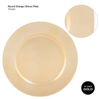 CHARGER PLATE 13" ROUND GOLD