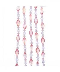 GARLAND 6'BEADS PINK CLEAR