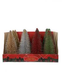 TREE 6" GLD/SILV/RED/GRN