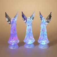 WATERGLOBE ANGEL 12" SPIN LED