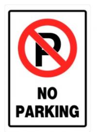 SIGN NO PARKING 8X12