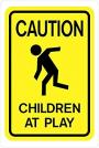 SIGN CAUTION CHILD AT PLAY 18X12
