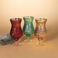 GLASS 11.75" HAND BLOWN  B/O 3PC