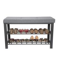 STORAGE RACK SHOE BENCH DBL GRY