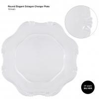 CHARGER PLATE 13" OCTAGON SILVER