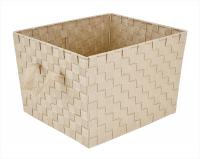 TOTE 13X15X10 WOVEN STRAP IVORY