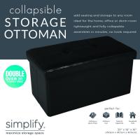 OTTOMAN FOLDING DBL BLK D/C