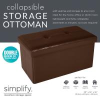 OTTOMAN FOLDING DBL CHOC