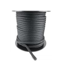 ROPE 1/4"X 600 NYLON DBL BRD BLK