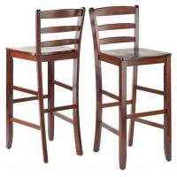 CHAIR SET BAR X 2 WALNUT 30"