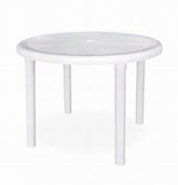TABLE RESIN 35" ROUND WHITE