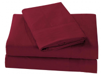 SHEET SET MICROFIBER WINE QU